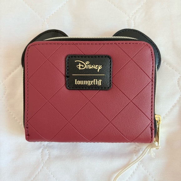 Disney Loungefly Red Velvet Bow Minnie Mouse Wallet - Picture 2 of 7